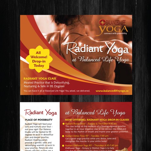 postcard or flyer for Balanced Life Yoga Design by rumster
