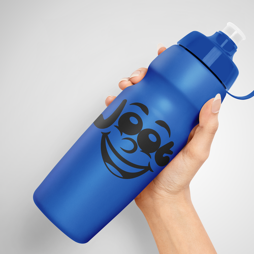 Cartoon face design for our water bottles Design by Gogili design