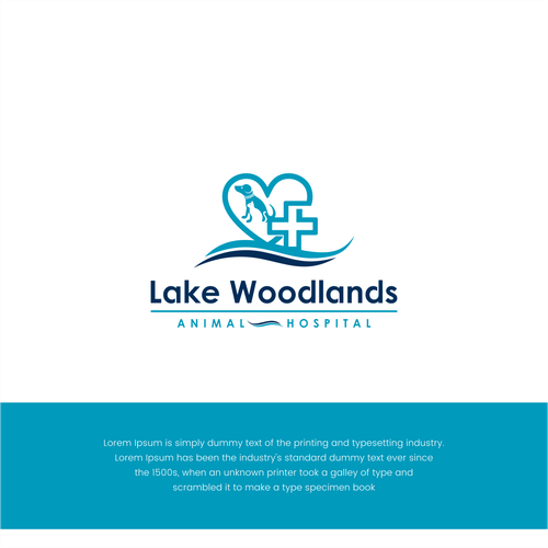 Veterinary logo design for a small animal hospital located next to a lake! Design by amarta_art®