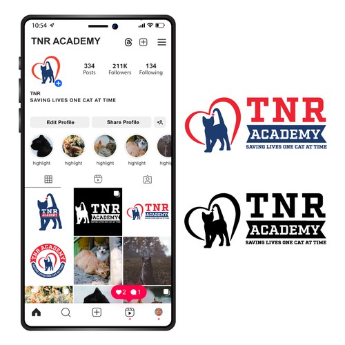 Calling all cat lovers! Design an online TNR (Trap-Neuter-Return) Academy logo and save cats! Design by THE DESIGNSTER