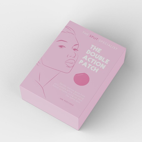 Pimple Patch PACKAGING to appeal to FEMALE BEAUTY user Design by AnaHola