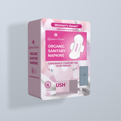 Vending Machine Signage for Feminine Product brand Design by Vitalia.m