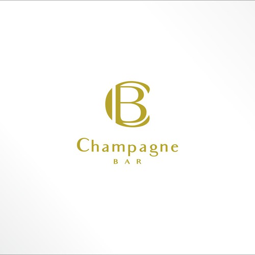 Luxury and modern Champagne Bar logo Design réalisé par dimdimz