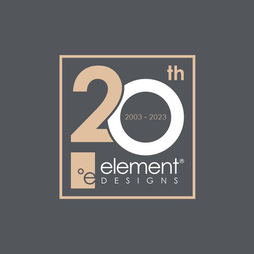 Custom High-end Modern Furniture Manufacturer's 20th Anniversary Logo Design réalisé par perféctroll