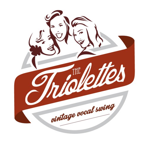 Three professional female singers (The Triolettes) are looking for a retro-chique, curly-feminine logo!! Design by Puk