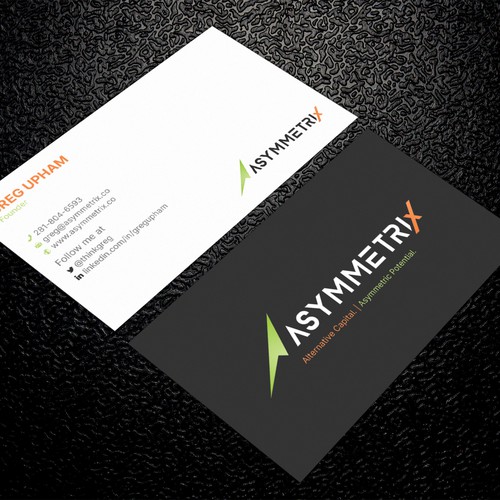 Design a cool, edgey but sophisticated business card for an alternative investment firm. Design von ™SF_Design™