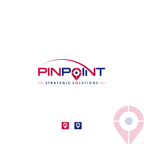 technical business consulting logo showing expertise for PINPOINTing the right problem to solve. Design by Efi*