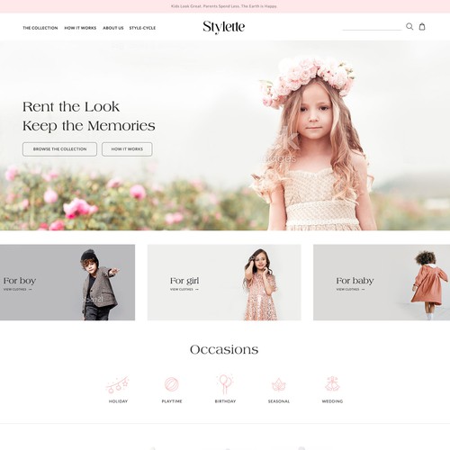 Needed: Cute Kids Clothing Site Redesign Design by ninatailles