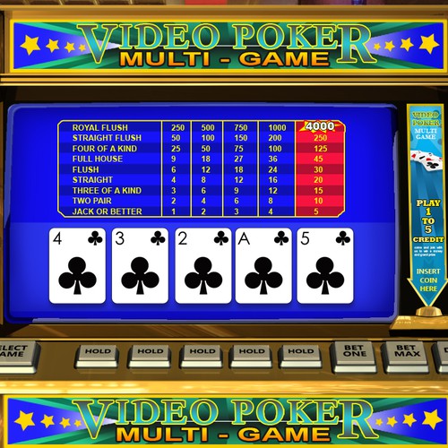 Video Poker Machine Graphics for iPad Game Other Graphic Design contest