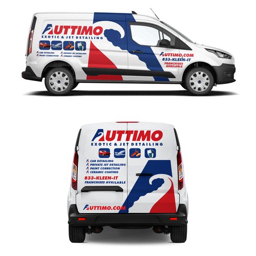 Eye- Catching Van Wrap for our Exotic car & Private Jet Detailing Business. Design by Rockyman