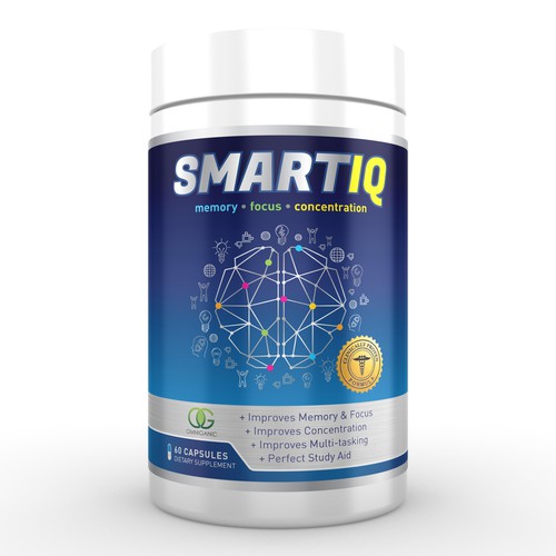 Brain Supplement Label Design Design by FreshApple@Michelle