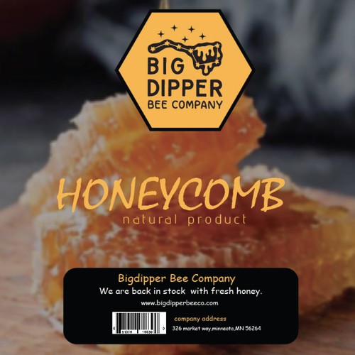 Design a label for my home grown Honey Comb Design by LAXMI DESIGNHUB