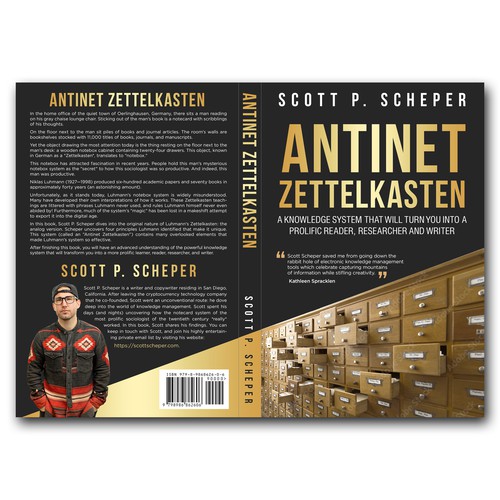 Design the Highly Anticipated Book about Analog Notetaking: "Antinet Zettelkasten" Réalisé par Colibrian