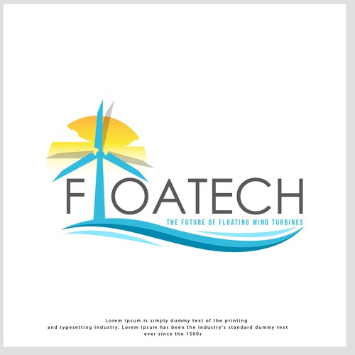 Creation of a logo for a wind turbine research project: FLOATECH Design by OneStop Design