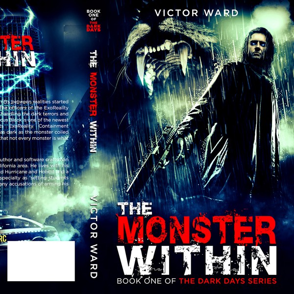 Design by didiwahyudi.trend titled "Book Cover for Dark Days: The Monster Within. Paranormal police novel."