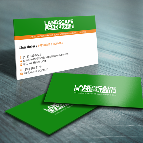 New BUSINESS CARD needed for Landscape Leadership--an inbound marketing agency Diseño de HYPdesign