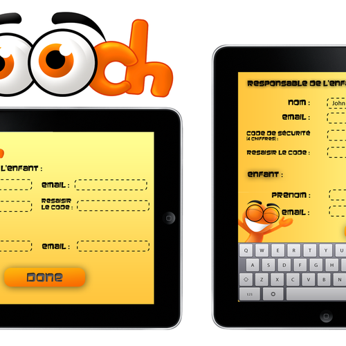 iPad / iPhone e-Learning app design for kids 9-11 Design by jamblin