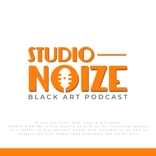 Podcast logo for Black art podcast Design by smitadesign