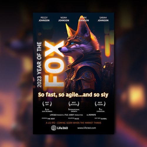 Life360 2023 Year of the Fox Poster Design by MeDesign✦