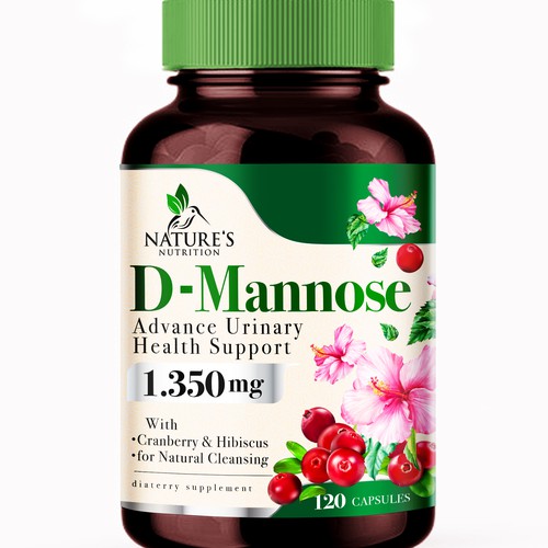 Colorful D-Mannose Design Needed for Nature's Nutrition Design réalisé par agooshe