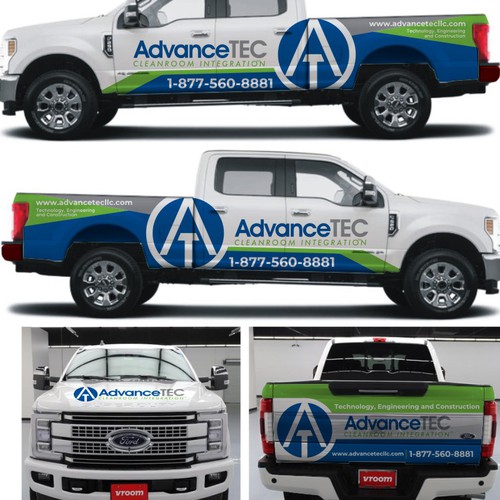 Design a Cutting-Edge, Classy Truck Wrap for AdvanceTEC – Highlighting Innovative Technology Design by e^design