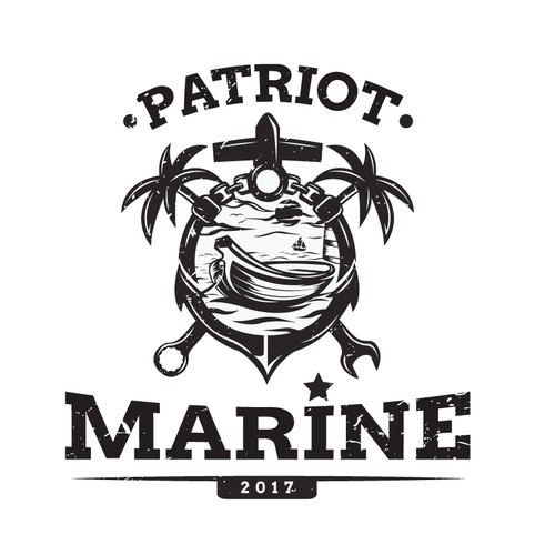 New marine repair company needs a modern classic logo. Design by fakwiojfioawh