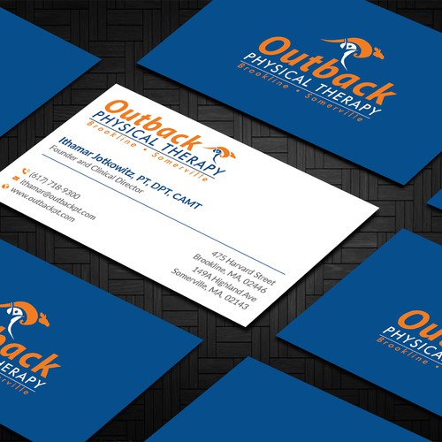 Business card for 2 clinic physical therapy office Design by Taaiebah