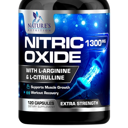 Nitric Oxide label design needed for Nature's Nutrition Réalisé par rembrandtjurin