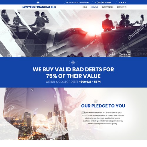 Debt Collection Website Design by Creative GS