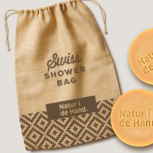 Eye-catching, trendy and environmentally friendly packaging for shampoo bar and natural soap produce Design by intanamir