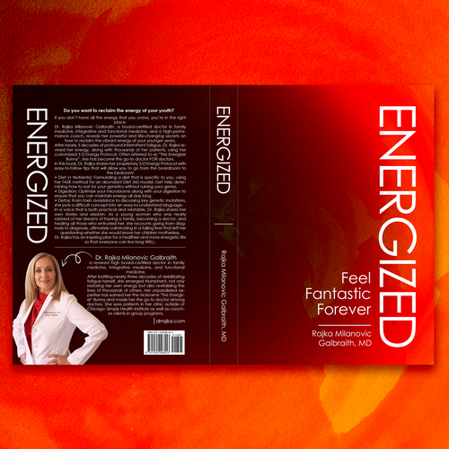 Design a New York Times Bestseller E-book and book cover for my book: Energized Design by Wizdizz