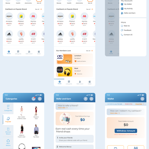 Designs New APP Design for Cash Back Rewards! App design contest