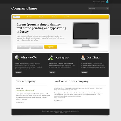 One page Website Templates Design by Spree