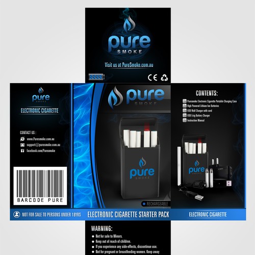 Designs New product packaging wanted for Pure Smoke Electronic