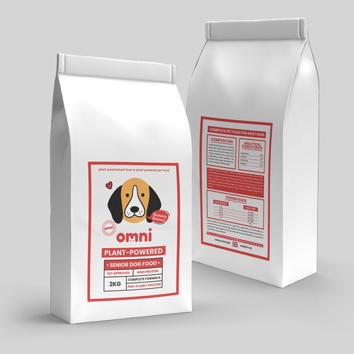 Plant-based dog food label design! Design by Mrs Design ♥