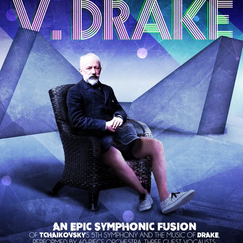 Concert poster fo TCHAIKOVSKY V. DRAKE at the Kings Theatre in Brooklyn, NYC Design by 【E-Django】