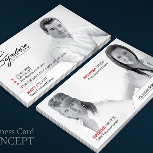 Business Cards for Top Real Estate Team Diseño de FishingArtz