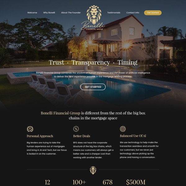 Mortgage Lender Landing Page