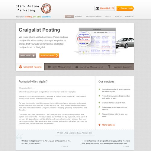 Blink Online Marketing needs a new website design Design por chuknorris