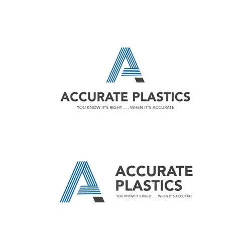 Classic masculine logo for plastic manufacturer - Accurate Plastics Design by Wijaya.Hendra