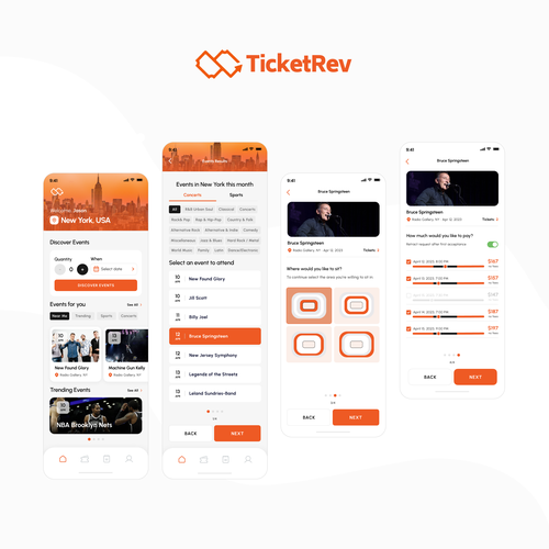 Concert and sports ticketing app to help fans save money Design by Valeria Galati