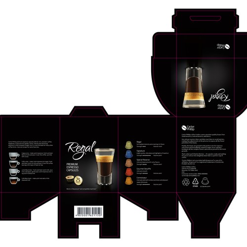Design an espresso coffee box package. Modern, international, exclusive. デザイン by Coshe®