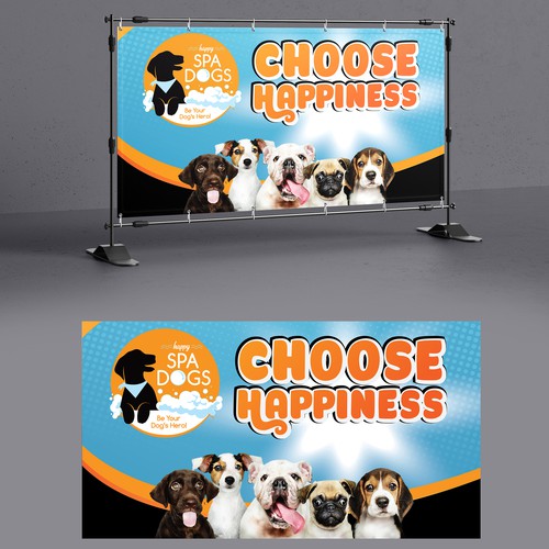 Choose Happiness Banner Design Design von Create4Design