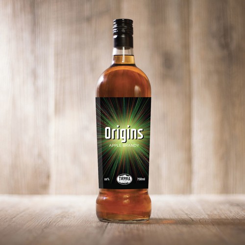 Wanted: an image forward and colorful spirit bottle label design for Apple Brandy release Design by zaffo