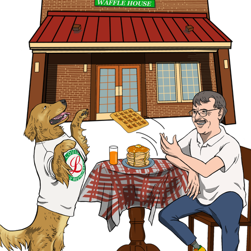 Illustrate My Dad and Dog Design by Yukiscreation96