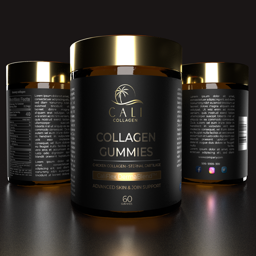 Cali Collagen Jar Label Design Contest (Luxury) Design by Parallax™