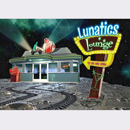 Help create an illustration for Lunatics Lounge! Design by SusansArt