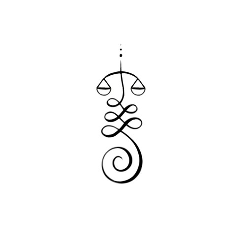 Unalome/Libra Scales Wrist Tattoo Design by LunaMia