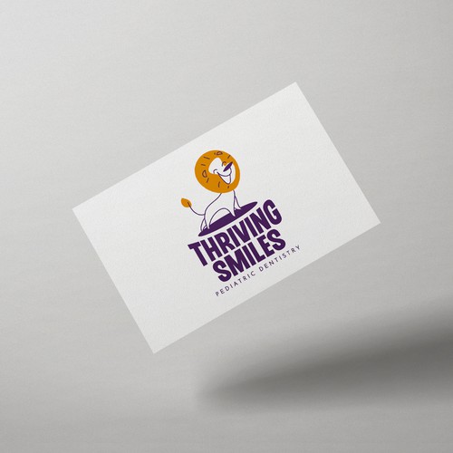 Looking for a modern, edgy, colorful pediatric dental logo that incorporates a lion. Professional yet fun. Does this exi Design by DaliaKK