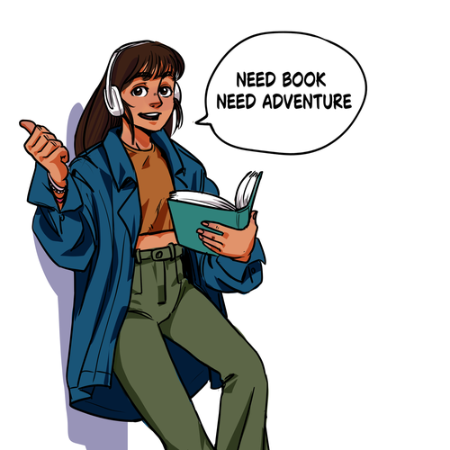 Graphic Novel Character - promoting reading in libraries Design by Little George